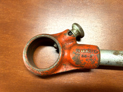 Ridgid 00-R Ratcheting Die Head Pipe Threader & Handle