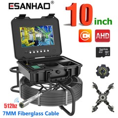 30M Sewer Camera with 512HZ Locator Pipe Inspection Camera DVR 10.1&Prime; Monitor