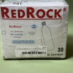 RedRock 16 Gram Unthreaded CO2 Cartridges for A/c Drain Gun 30 Pack, Metal