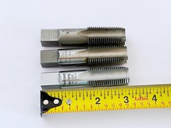 Lot of 3 Pipe Tap 1/2&Prime;-14 NPT Right Hand Threads Threadit TRW USA HSS