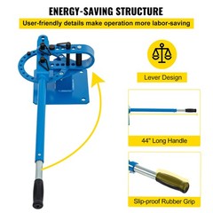 Manual Bench Bender 7 Dies 1&Prime;-3&Prime; Pipe Bender Telescoping Mountable Metal