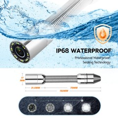 17MM Handheld Drain Sewer Camera Pipe Inspection Camera 4.3&Prime; DVD Monitor 30M
