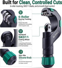 Copper Pipe Cutter, 3/16&Prime;-2&Prime; OD Tubing Cutter Kit | Cuts 3/16&Prime;-2&Prime;, Dark Green