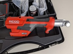 RIDGID RP 115 Mini Press Tool Kit 1/2 in to 3/4 Copper Stainless and 1 Battery