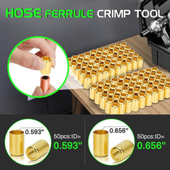 Heavy Duty Standard Hose Crimper Hose Crimping Tool with Ferrules 50PK