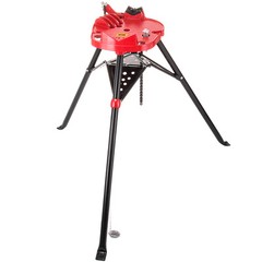 VEVOR 460-6 Tripod Pipe Chain Vise 6&Prime; Capacity Foldable Steel Legs w/ Tool Tray