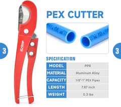 PCKIT-1234PS PEX Crimping Tool Kit with PEX Tubing Cutter, PEX Crimper