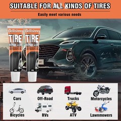 Tire Repair Glue, Sidewall Rubber Cement Kit, Two Sizes Nail, Suitable for Bike