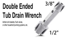 Drain Removal Wrench Dual End Heavy Duty Aluminum For Bath Shower Sink Tub