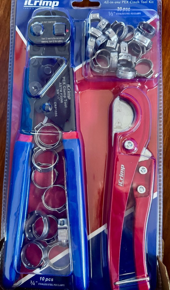 IWISS PEX Cinch Crimping Tool Crimper for Stainless Steel Clamps From 3/8to 1 Wi