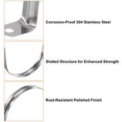 20pcs 5 1/2 Inch 140mm Conduit Clamp, M140 U Tube Pipe Clamp, Stainless Steel
