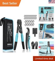 Complete Pex Crimping Tool Kit with Hose Cutter & Clamps &ndash; ASTM F2098 Compliant