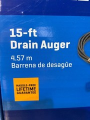 New Kobalt 15 Foot Drain Auger Sealed In Box
