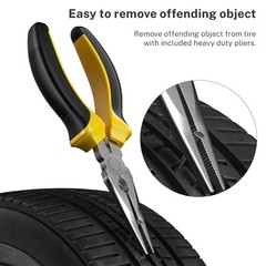 Flat Tire Repair Kit with Plugs, 31~Piece for Car, Motorcycle, ATV, Truck