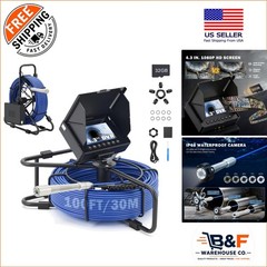 Rechargeable 4.3&Prime; Plumbing Camera with 100ft Cable, 32GB Card & Autofocus