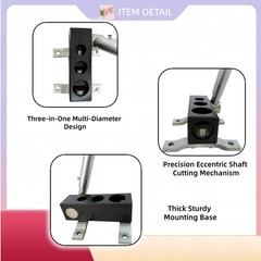 Tube Notcher Manual Pipe Saddle Cutter for Roll Cage Handrail Chassis Fabricati