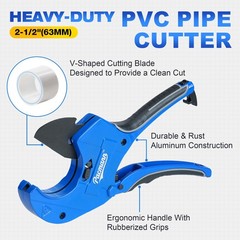 Pacmann PVC Pipe Cutter, Up to 2-1/2&Prime;, Ratchet Cutter Heavy-Duty, Pex&hellip;