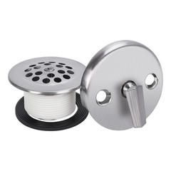 PRIMSOPH Trip Lever Overflow Faceplate Tub Drain Trim Kit with Brushed Nickel