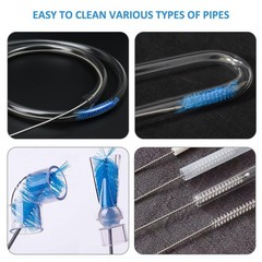 66 Inch Long Drain Brush Double Head Hose Pipe Cleaning Brush with Straw Brush