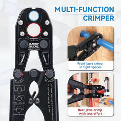 Icrimp PEX Pipe Crimping Tool, Convertible 1/2&Prime; & 3/4&Prime; Jaws | Convertible 1/2&Prime; &
