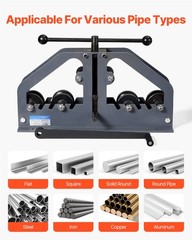 Uimoso Tube Roller Bender Max 1-1/2&Prime; Manual Tube Pipe Roller Bender with 6 Dies