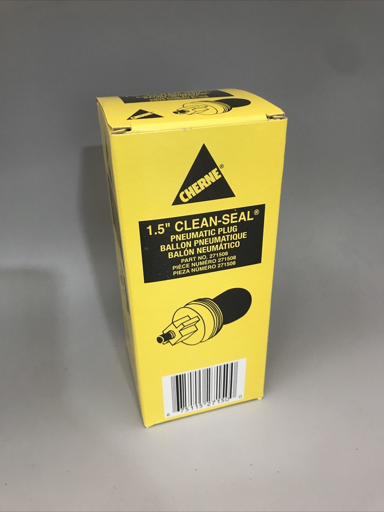 Cherne 271508 Pipe Plug, Pneumatic, 1.5 In, Rubber Brand New