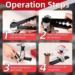Tubing Flaring Tool Kit, 7 Dies 3/16-3/4 Inch 45 Degree Eccentric Flaring Too&hellip;