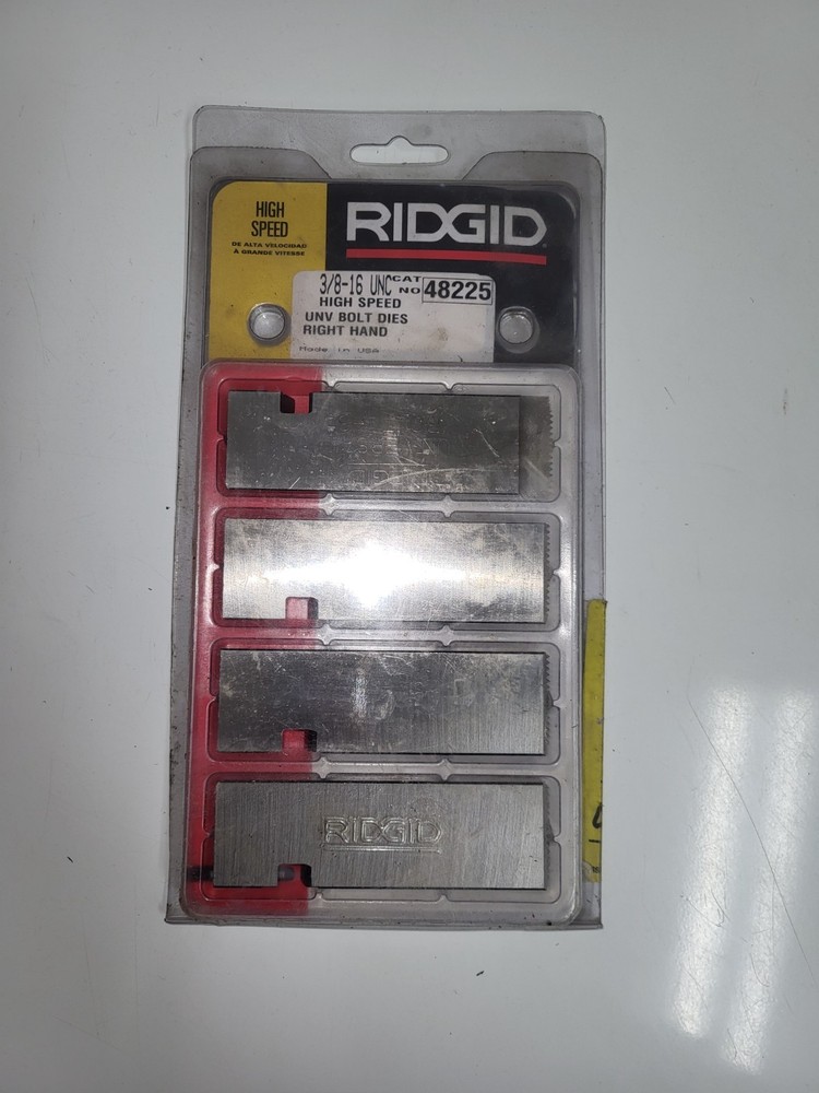 Ridgid 48225 3/8-16 UNC High Speed Universal Bolt Dies RH