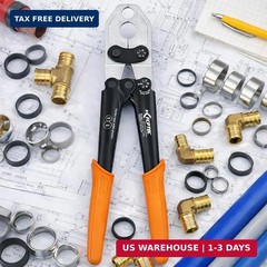 KF CPTEC PEX Crimping Tool Kit for PEX-B Plumbing, Copper Crimp Tool for 1/2 inc