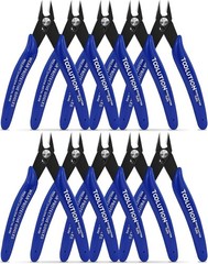 Small Wire Cutters Micro Flush Snips Zip Tie Cutter-10 Pack | Diagonal Cutting P