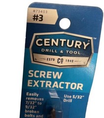 Century Drill & Tool 73403 #3 Screw Extractor **SALE**