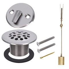 PRIMSOPH Trip Lever Overflow Faceplate Tub Drain Trim Kit with Brushed Nickel