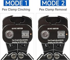 3/8, 1/2, 3/4, 1-in PEX Clamp Tool Kit Cinch & Removal Tools PEX Tubing Cutter
