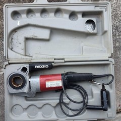RIDGID 600 115V Electric Pipe Threader Power Drive W/ Clamp Case Germany
