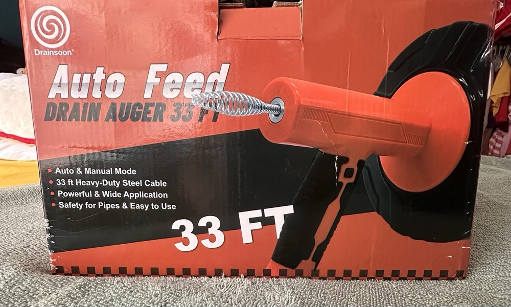 Auto Feed DRAIN AUGER 33 FT