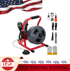 🔥Drain Cleaner Machine 50Ft x 5/16 Inch, Electric Drain Auger Professional, Foo