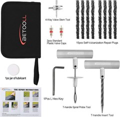 Heavy Duty Tire Repair Kit 24 Pcs Universal Flat Repair for Cars & Trucks