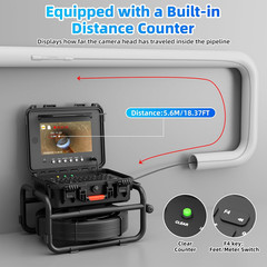 165FT Sewer Camera with 10&Prime; HD Screen, Audio, 32GB &ndash; Ideal for Plumbers