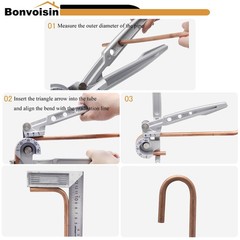 3/8 1/2 OD Tubing 2 in 1 Manual Bender 180 HVAC Copper Tube Bending Tool