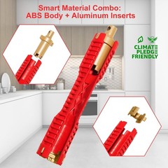 Faucet and Sink Installer（8-in-1）Multi-purpose Wrench Plumbing Tool for Toilet B
