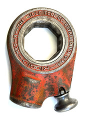 Ridgid 0-R Pipe Threader Threading Ratchet Head Used