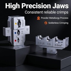 Crimping Tool Kit with 6PCS Crimping Die, Wire Stripper, 285PCS Terminals, for H