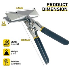 Sheet Metal Hand Seamer 6 Inch Straight Jaw Bender Tool Non-Slip Handle