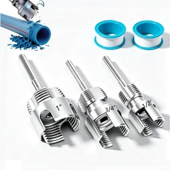 PVC Pipe Threader Kit 3PCS Internal External Threading Tool NPT Die Set