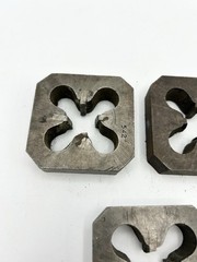 Set Of 3 Reed 3/8&rdquo; Pipe Die 1S 2-1/2&rdquo; x 2-1/2&rdquo; Block Pipe Threader