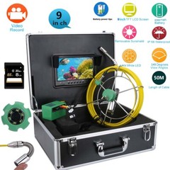 9&Prime;LCD DVR 1000TVL 50M IP68 Waterproof Drain Pipe Sewer Inspection Camera System