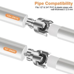 2X 1/2&Prime; 3/4&Prime; Integrated Internal/External Pipe Threader Tool for Electric Drill