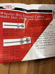 Wheeler -Rex 2&rdquo; Internal Plastic Pipe Cutter
