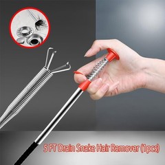 Drain Clog (5pcs)＆Drain Auger 16 FT (1pcs)＆Drain Snake Hair (1pcs),Plumbing S&hellip;