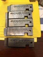 Ridgid Lot of (5) 3/8&Prime; &ndash; 16 UNC RH Alloy Steel 500B Bolt Dies 48465